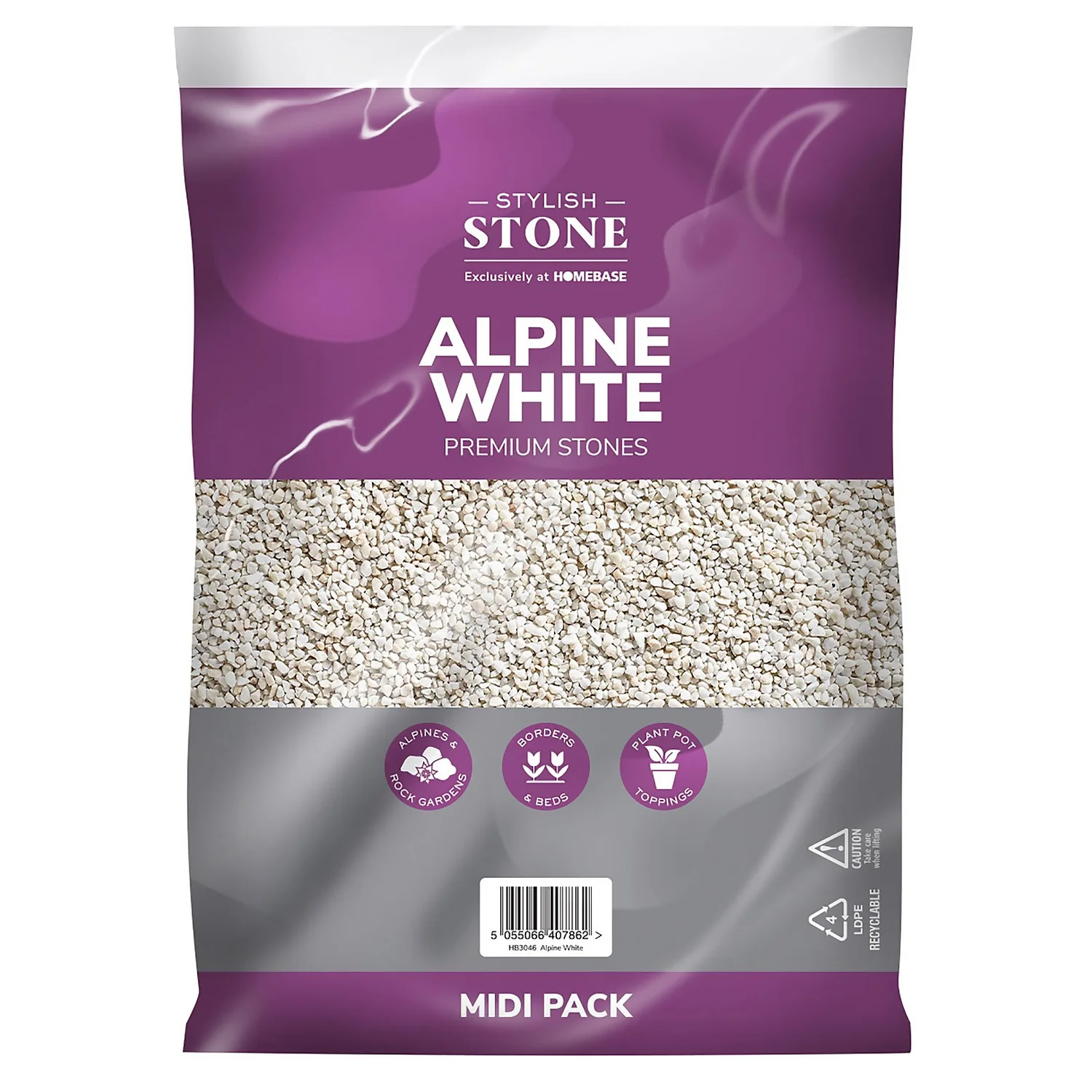 Stylish Stone Premium Alpine White Chippings - Midi Pack - 9kg - Image 3