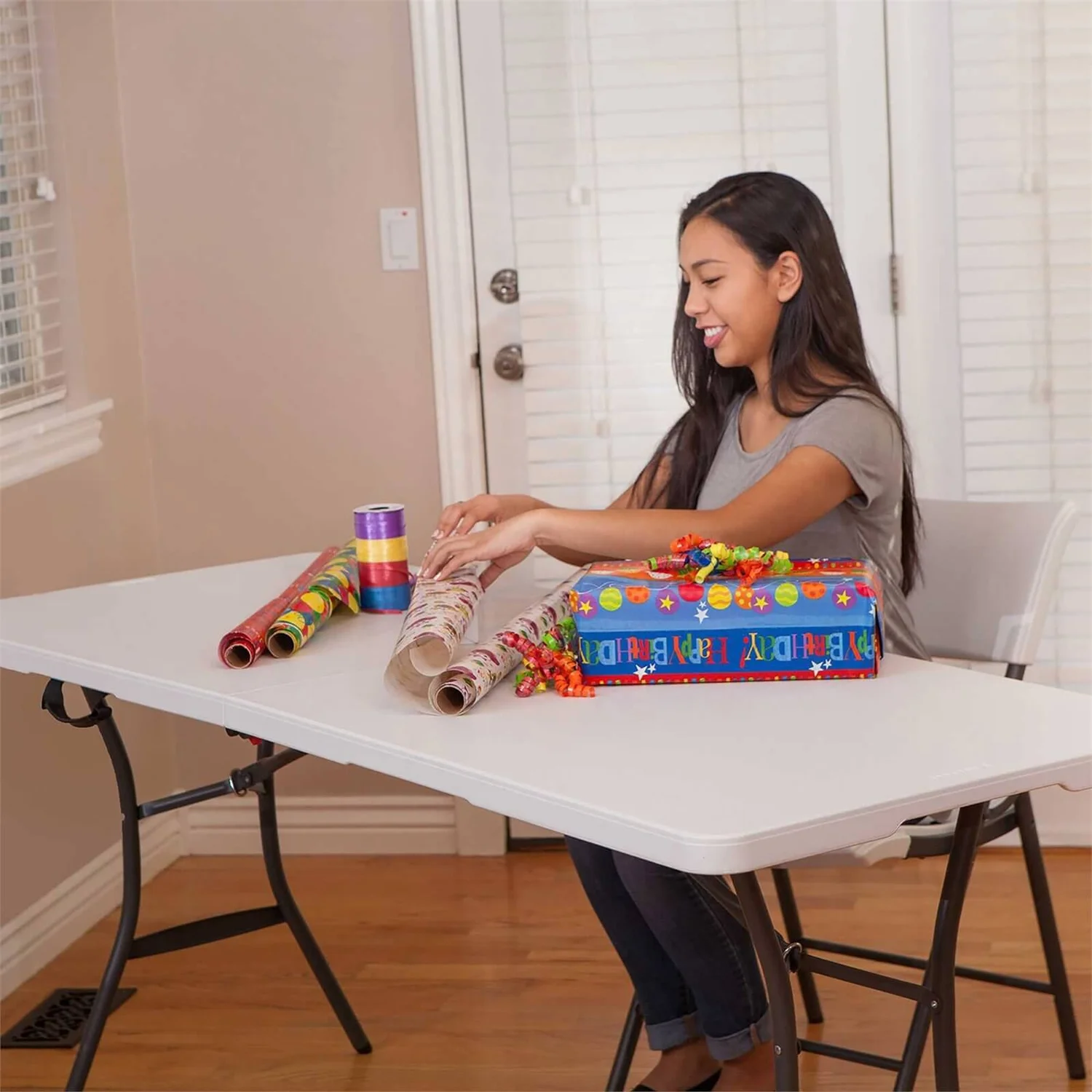 Lifetime Seasonal Folding Party Trestle Table - 1.83m / 6ft - Image 3