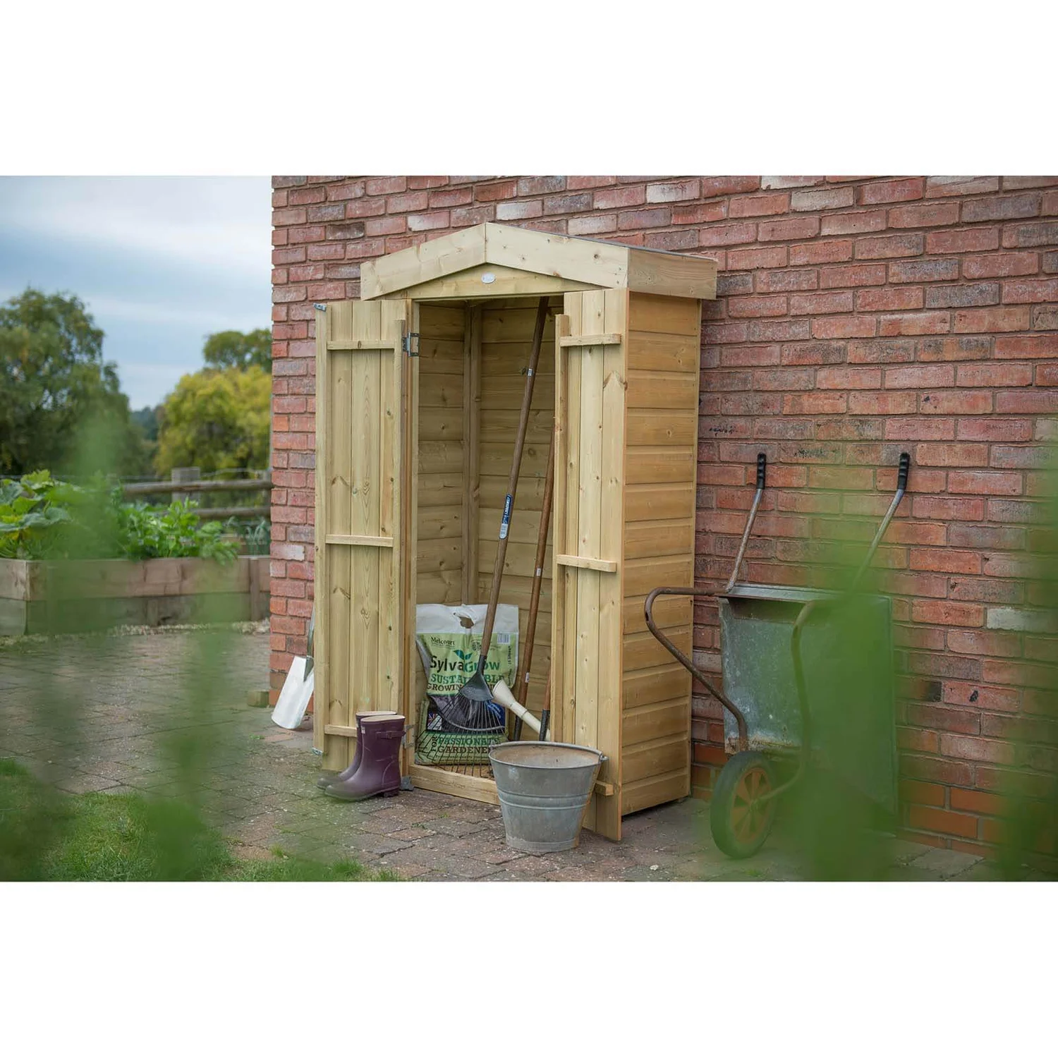 Forest Garden Wooden Tall Shiplap Apex Garden Store - Image 2