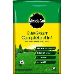 Miracle-Gro EverGreen Complete 4-in-1 Lawn Food, Weed & Moss Killer - 360m2