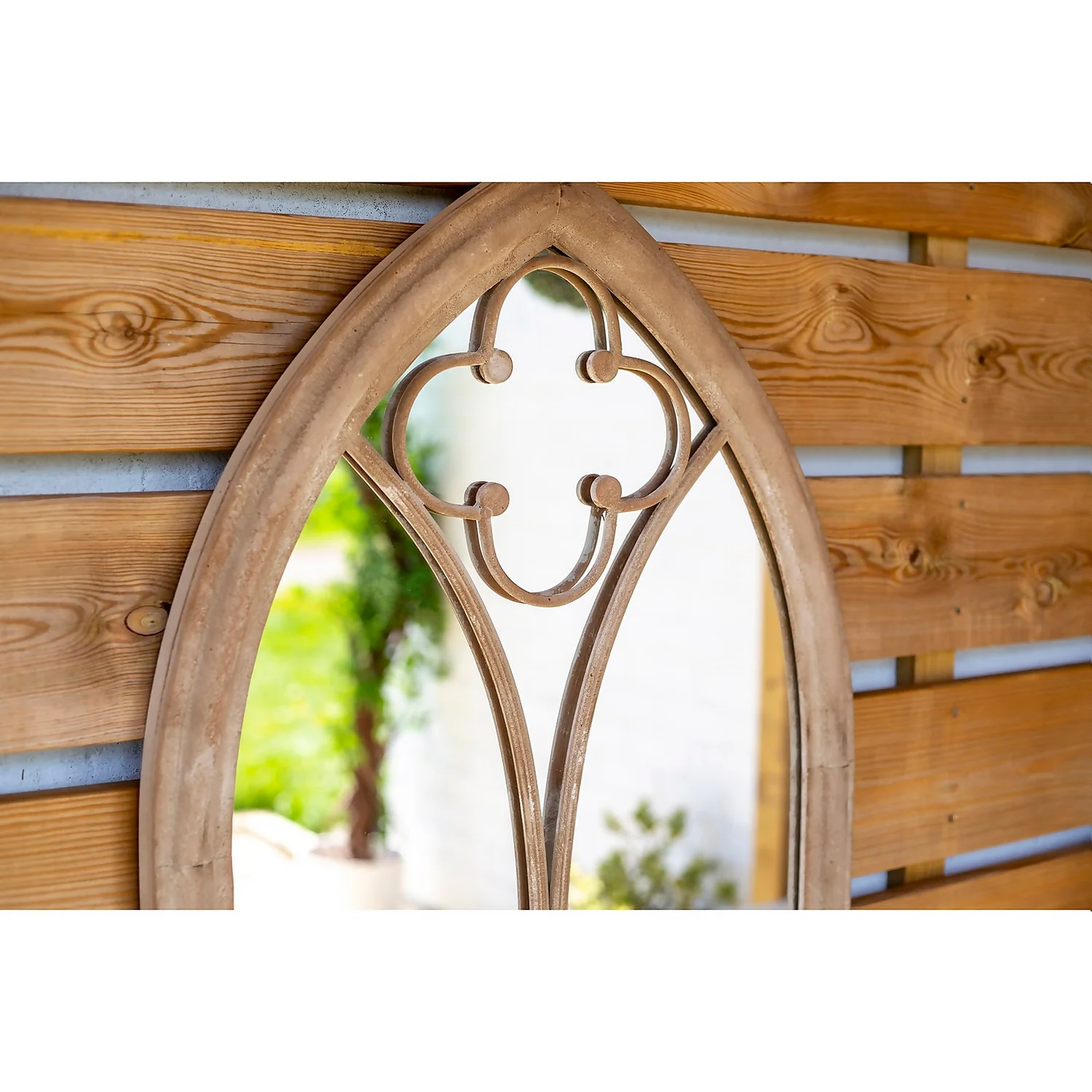Church Window Outdoor Garden Mirror - 105cm - Image 3