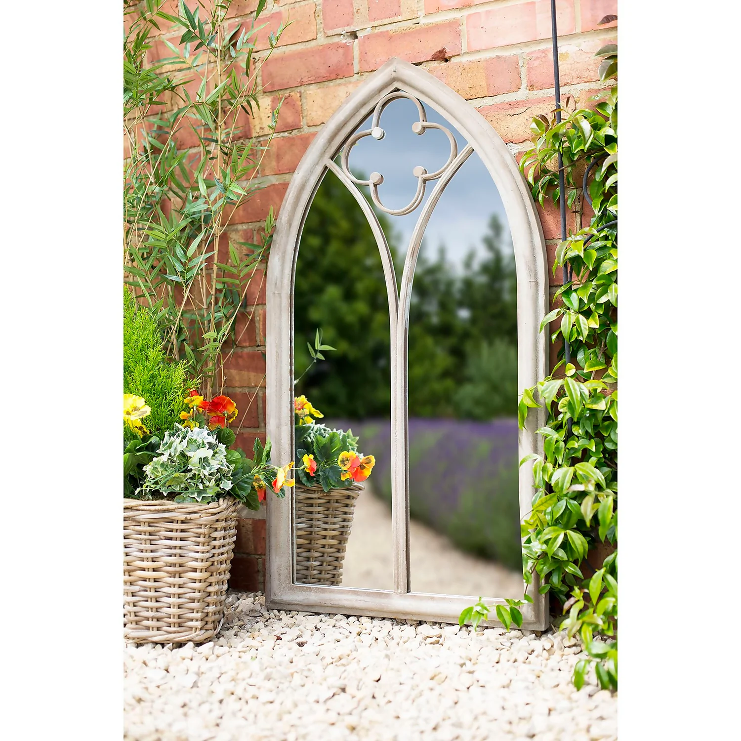 Church Window Outdoor Garden Mirror - 105cm - Image 2