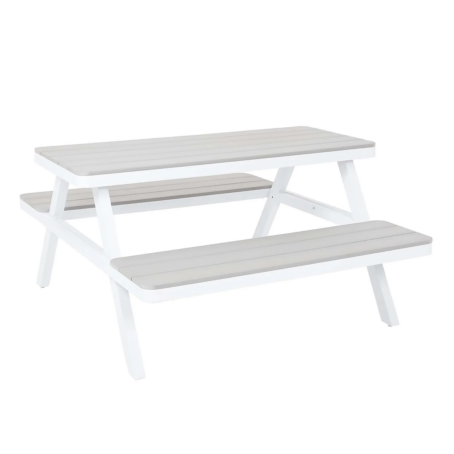 Picnic Bench - White & Grey
