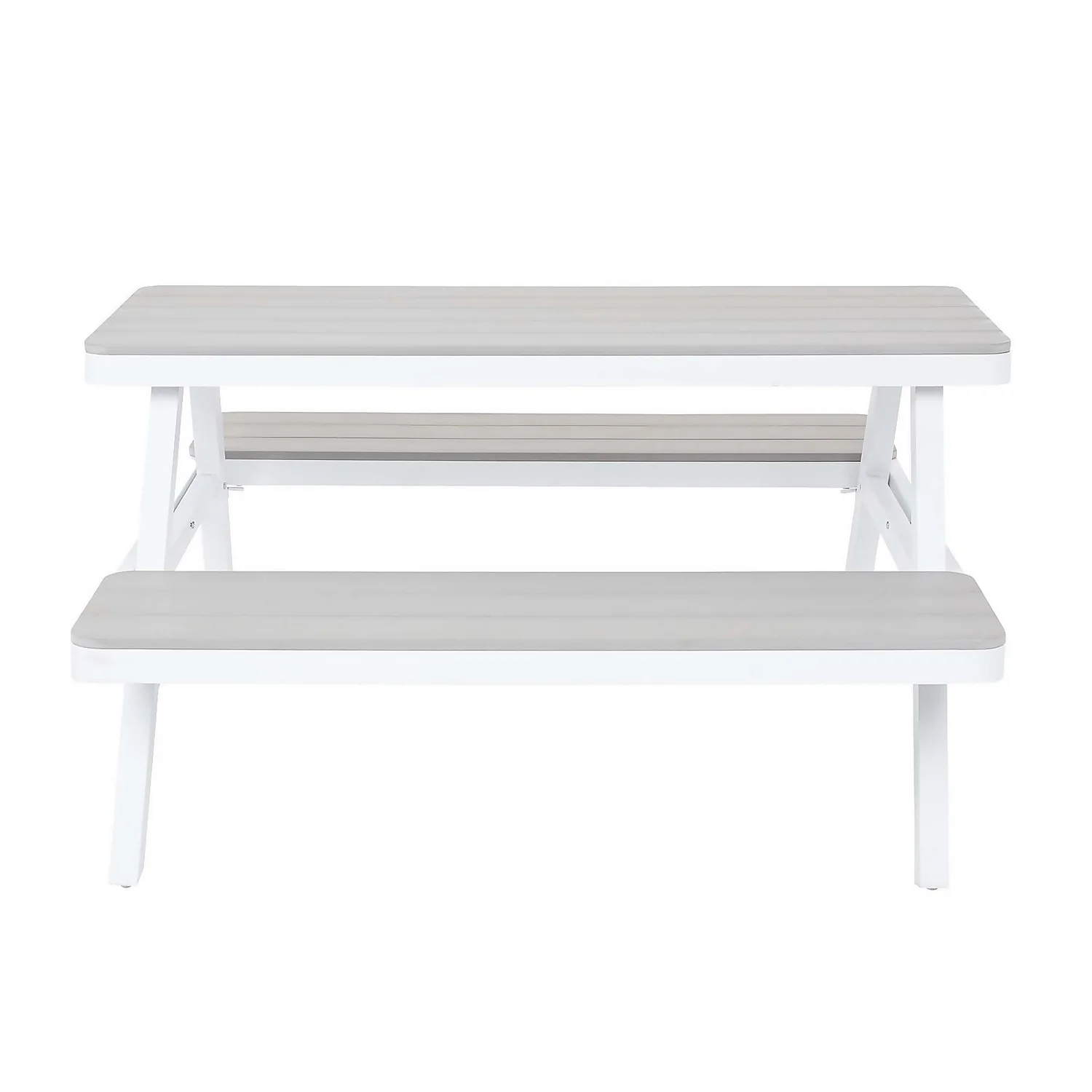 Picnic Bench - White & Grey - Image 3