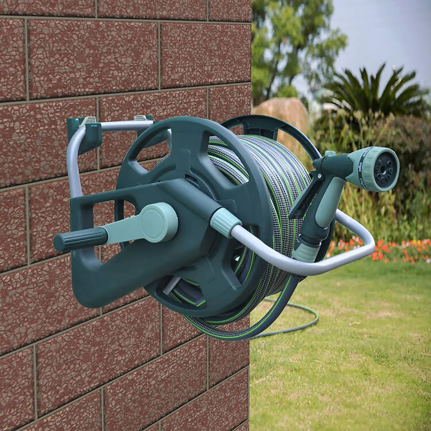 Homebase Premium Anti-Kink Hose Reel Set - 25m - Image 4