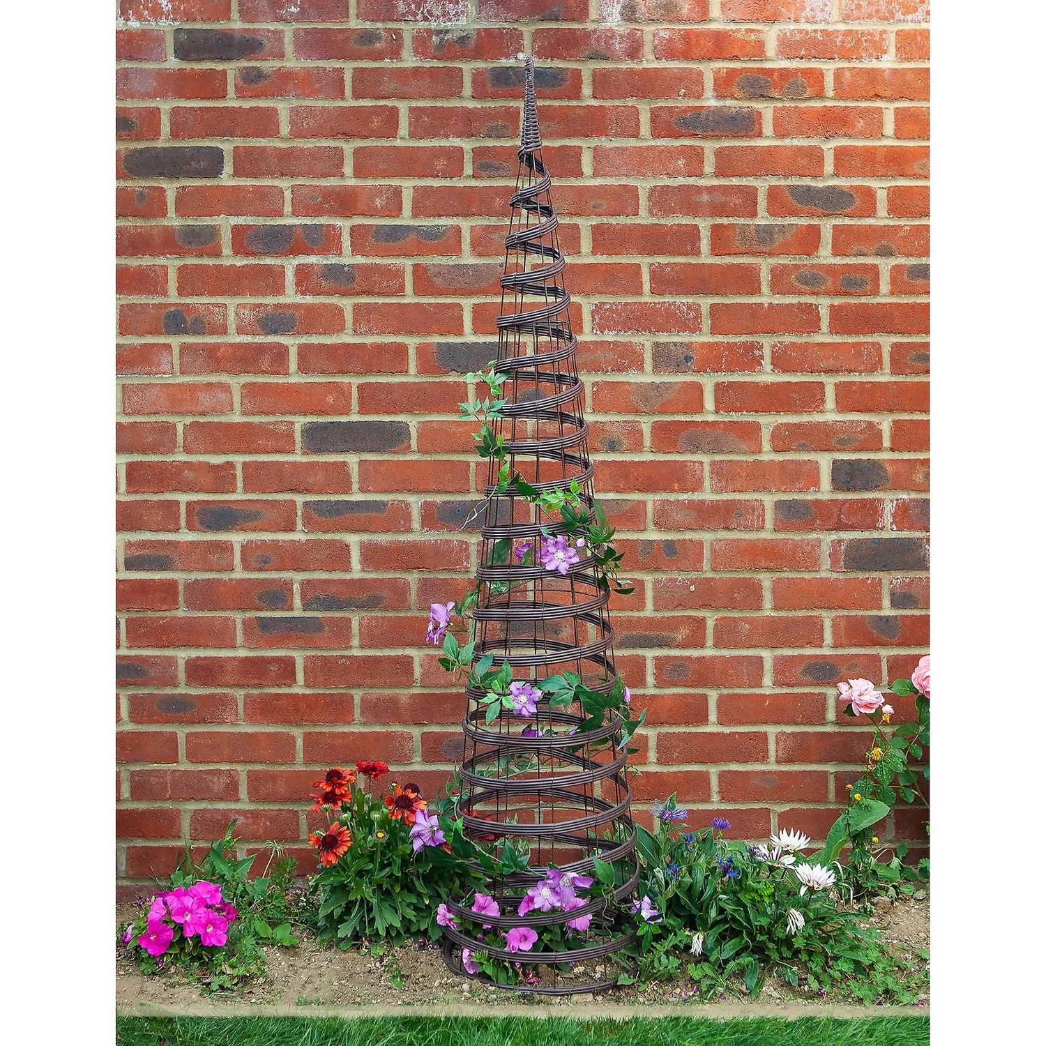 Smart Garden Faux Rattan Obelisk - Chestnut - Image 2