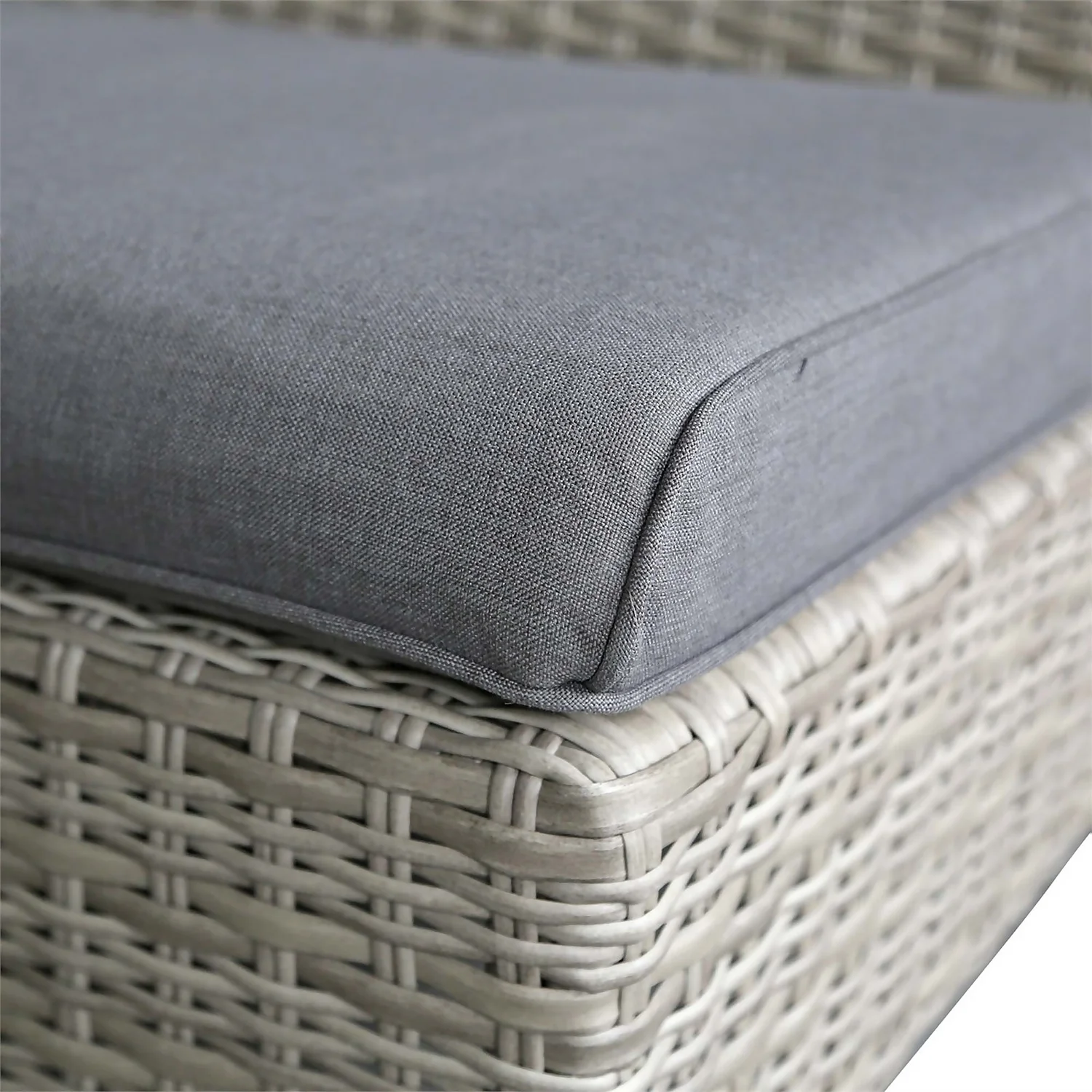 Mortimer Grey Rattan Garden Corner Sofa Set - Image 9