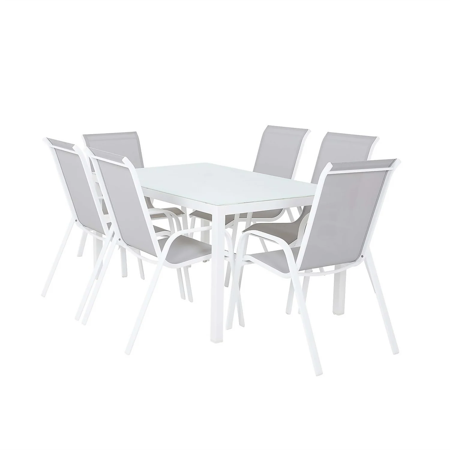 Malindi 6 Seater Garden Dining Set - Grey - Image 2