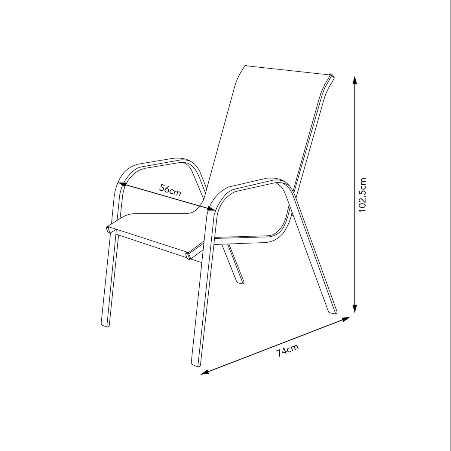Malindi 6 Seater Garden Dining Set - Grey - Image 7