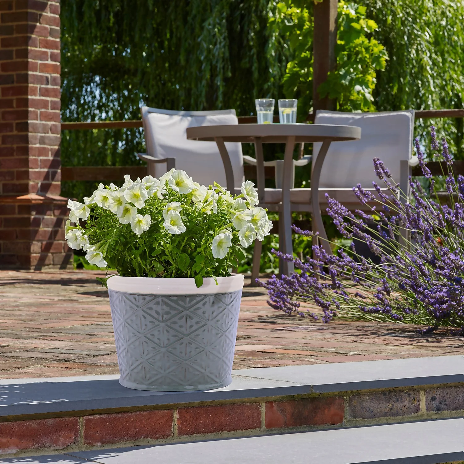 Country Living Heritage 2 Tone Denim Cone Pot - 20cm - Image 2