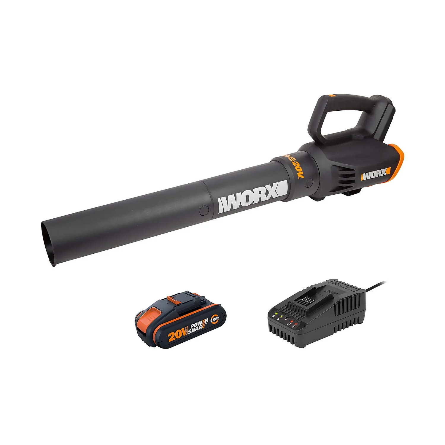 Worx WG547E Turbine 20V 2.0Ah Cordless Garden Blower