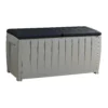 Keter Ace Outdoor Garden Storage Box 124 X 55 X 62.5 Cm - Grey And Black
