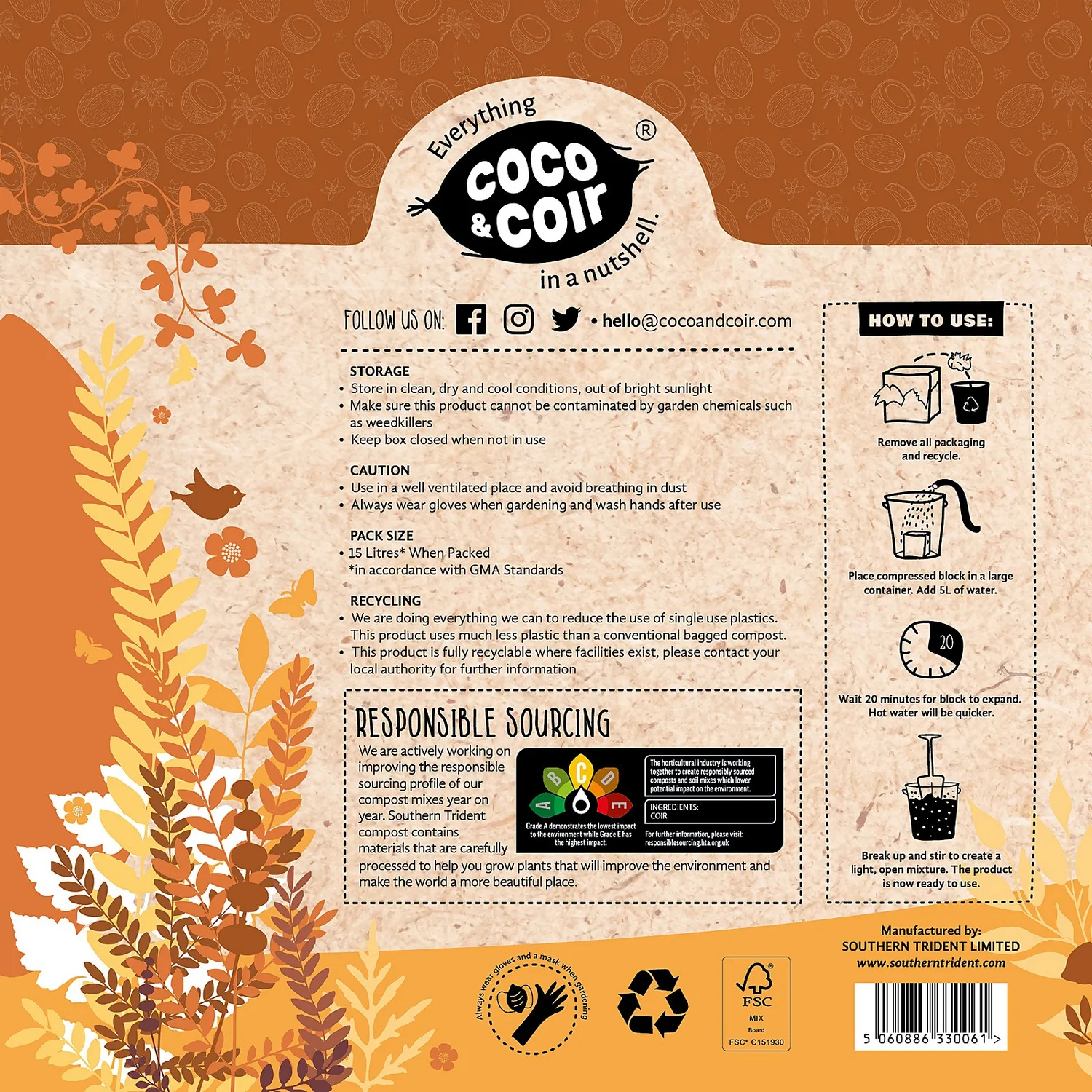 Coco & Coir Coco Boost All Purpose Compost With Added Nutrients - 15L - Image 4