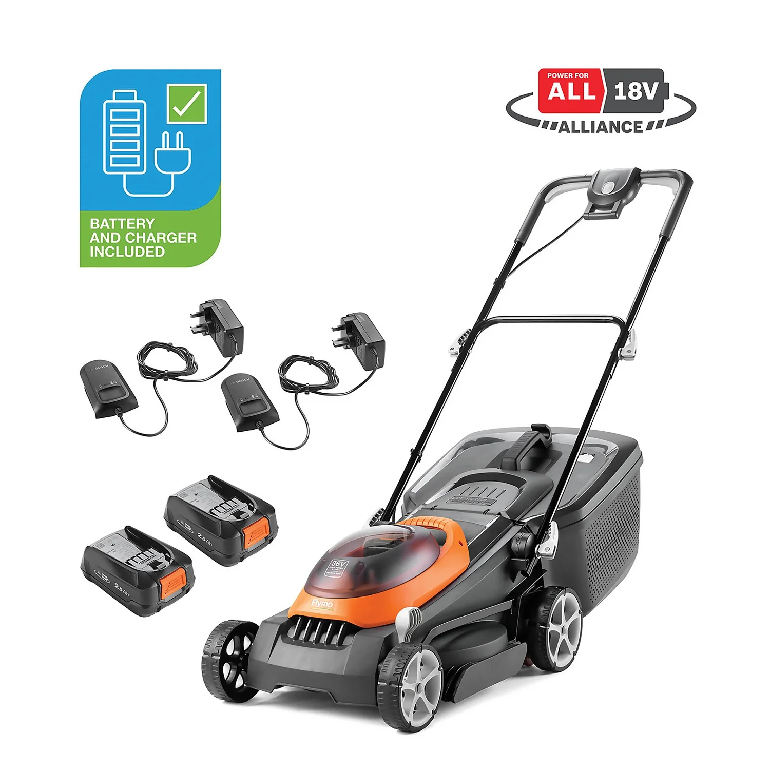 Flymo 36V UltraStore 380R Cordless Lawn Mower - 38cm - Image 9