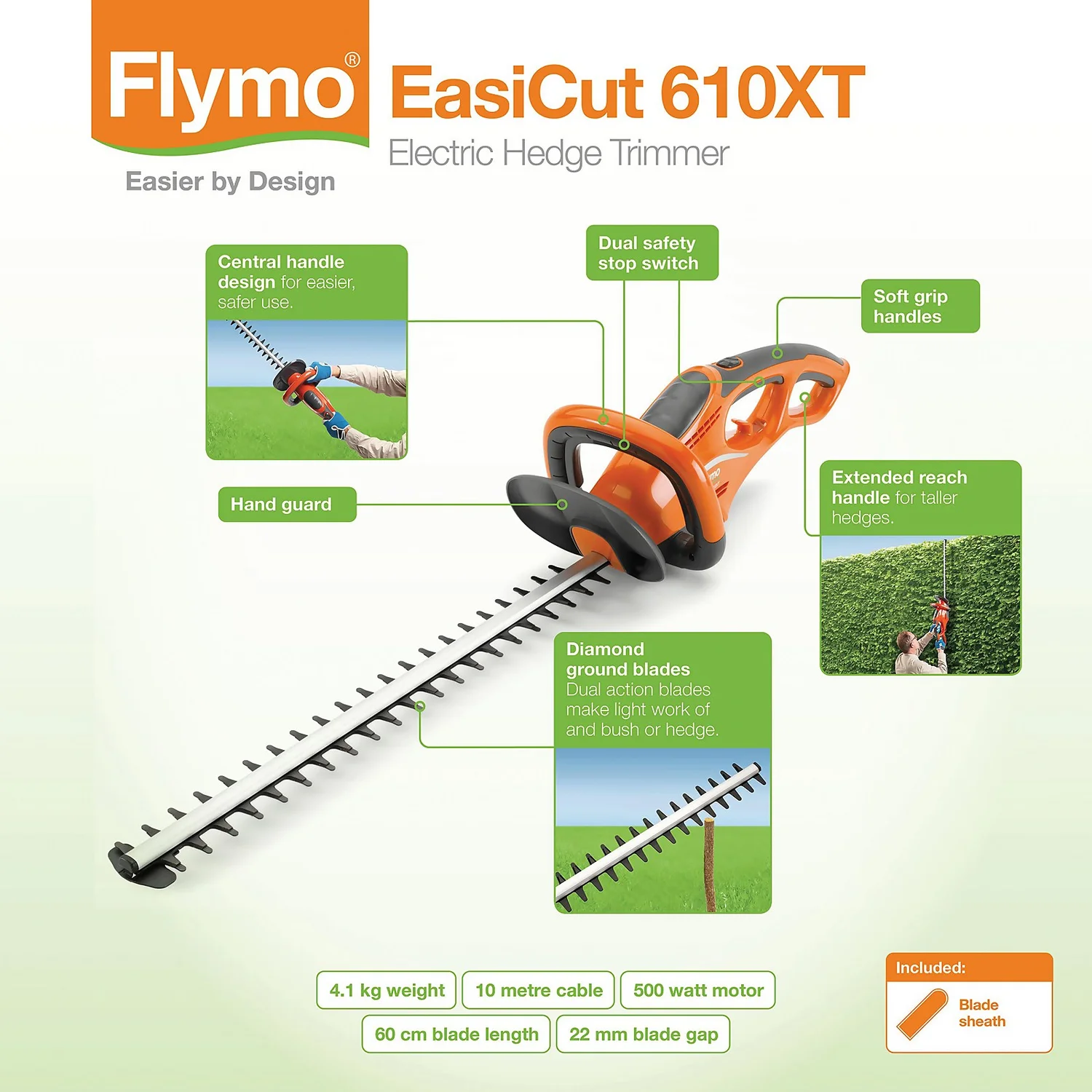 Flymo EasiCut 610XT Hedge Trimmer - Image 3