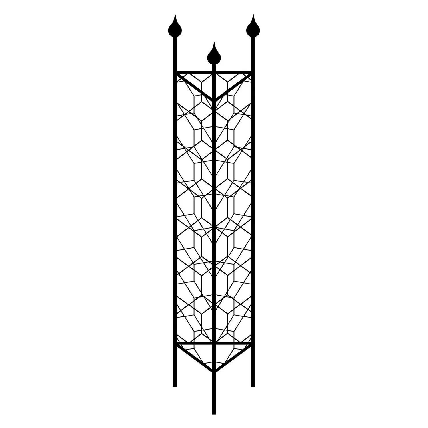Agriframes Tricorn Decorative Garden Obelisk - Black