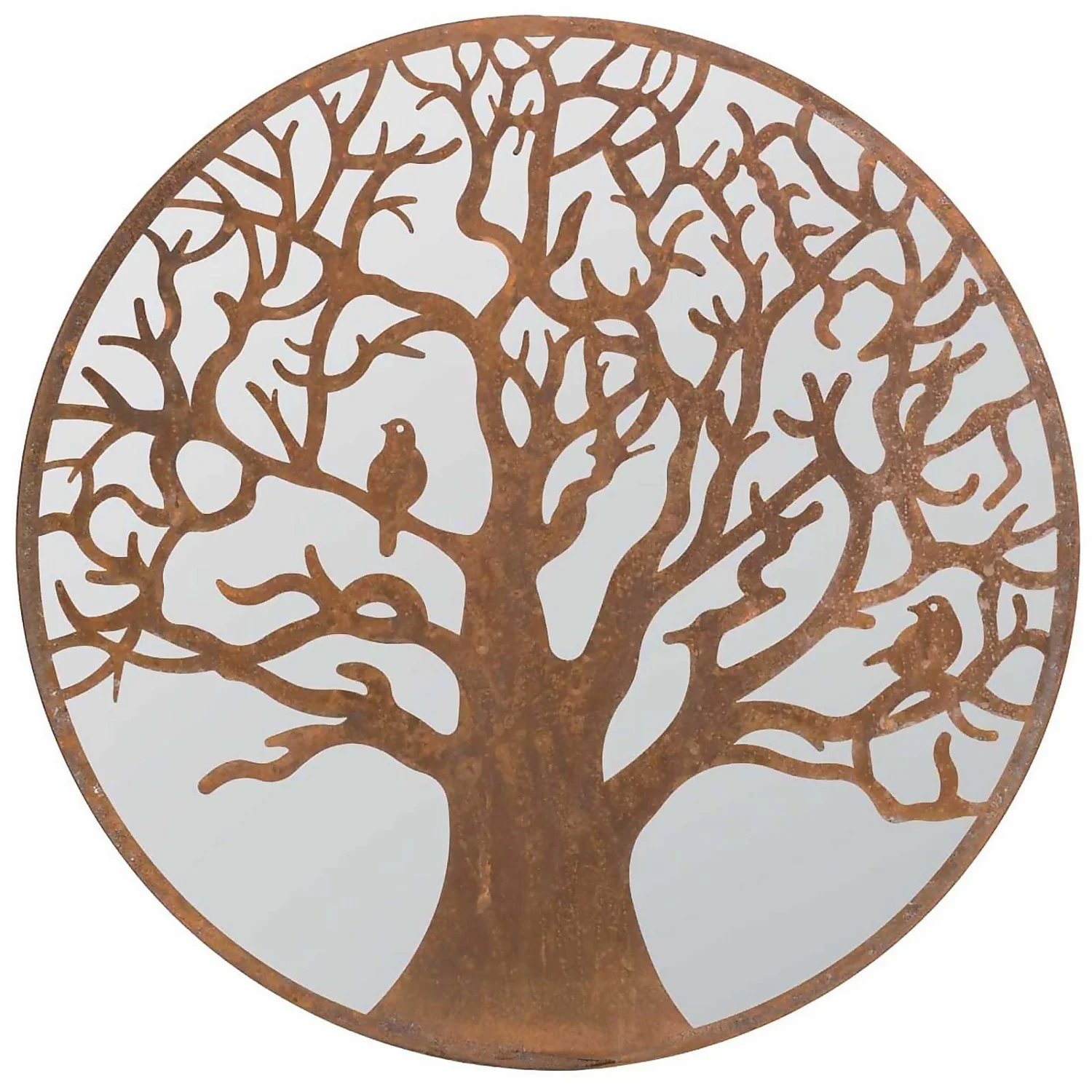 MirrorOutlet Bird Round Garden Mirror - 60cm