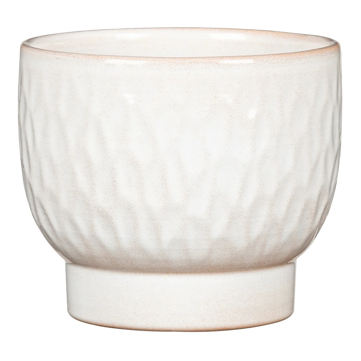 Scheurich Opale Hammered White Indoor Pot - 13cm