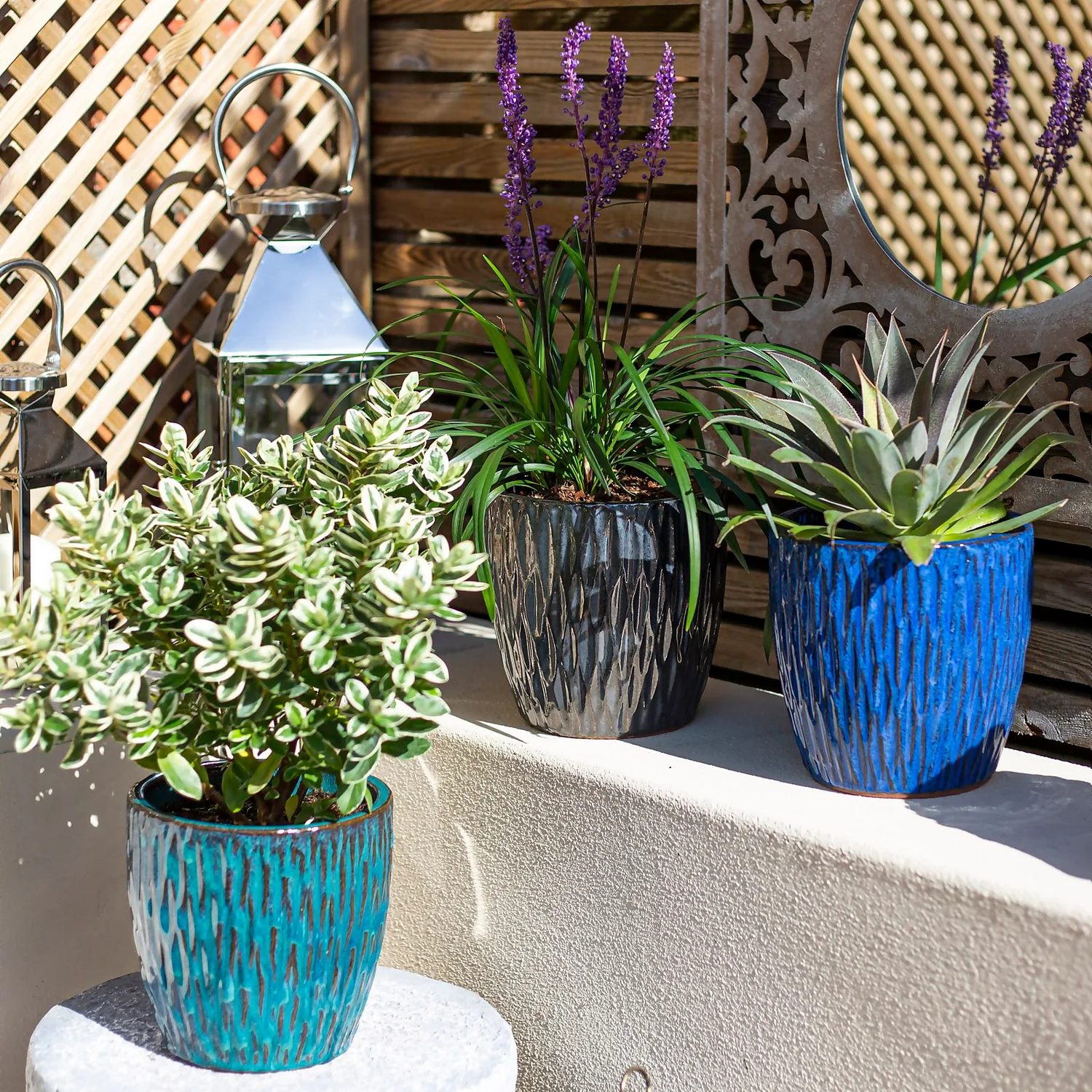 Chiswick Textured Pot Black - 38cm - Image 5