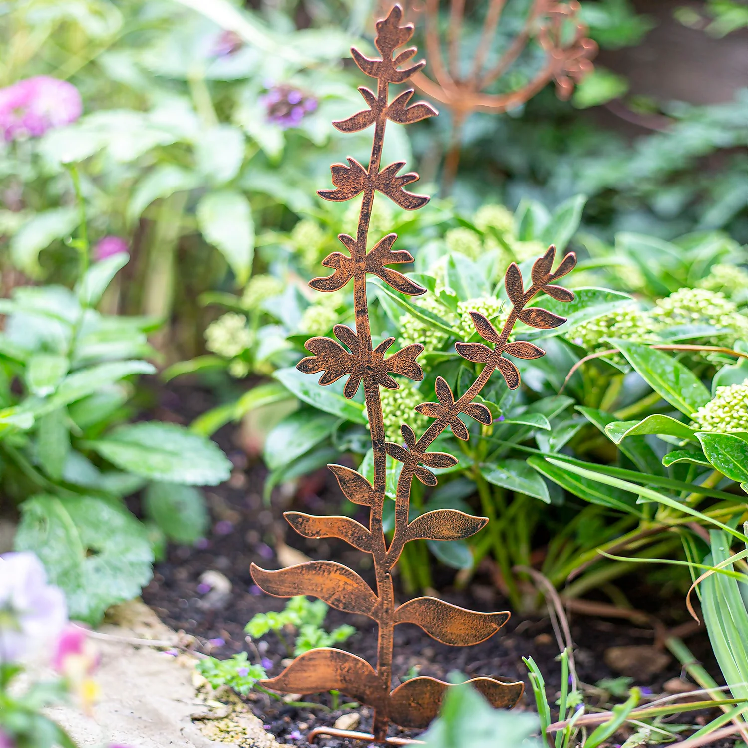 Floral Bronze Ground Stakes - 45cm (Assorted Designs) - Image 2