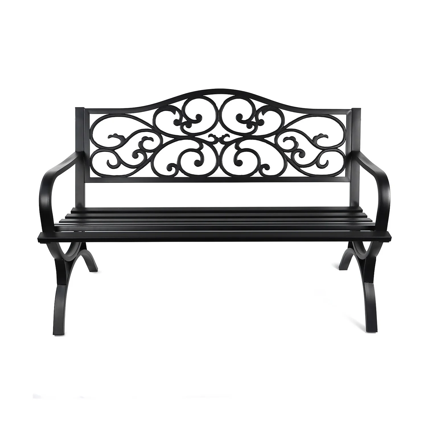 Ornate Metal Garden Bench