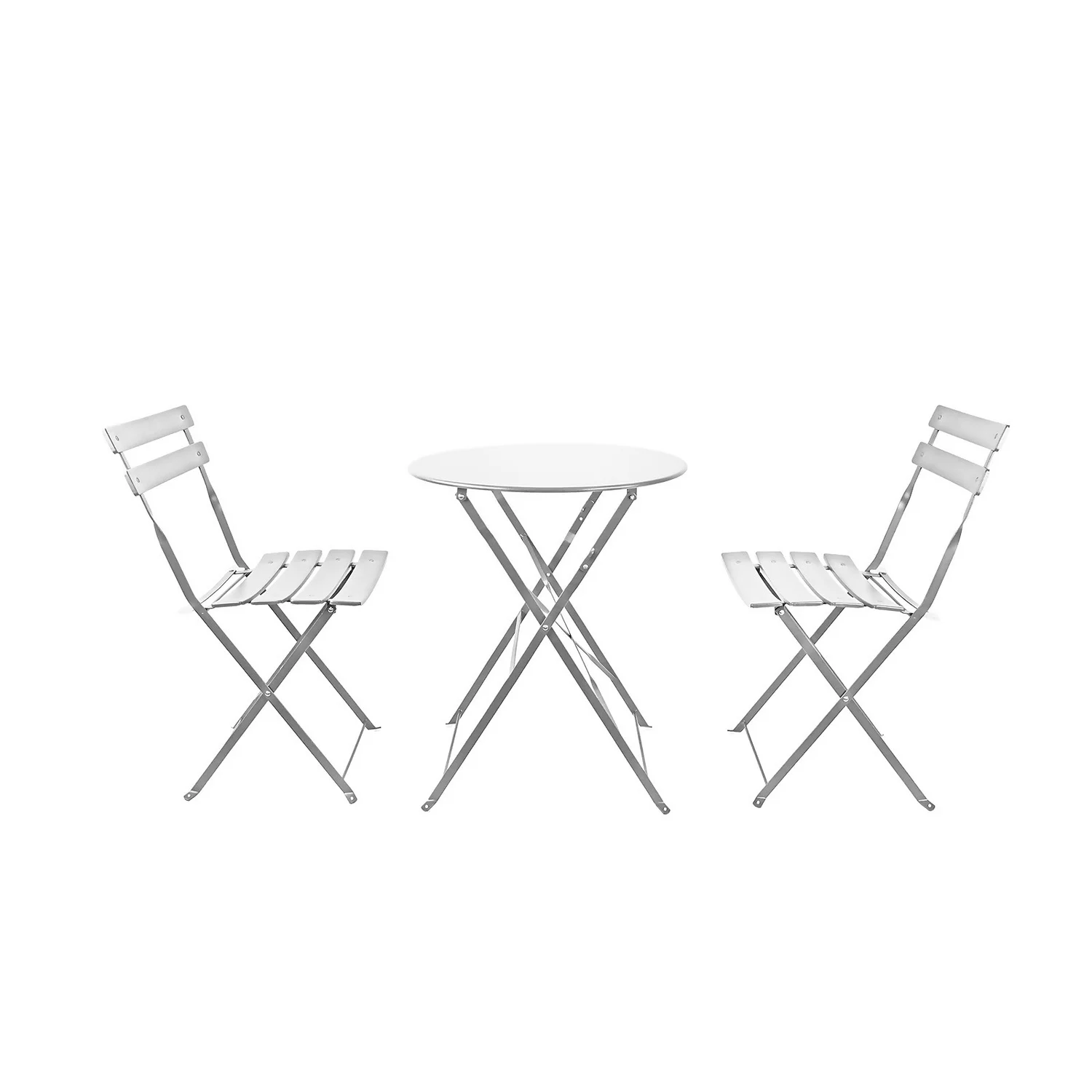 Millie Metal Bistro Set - Grey - Image 3