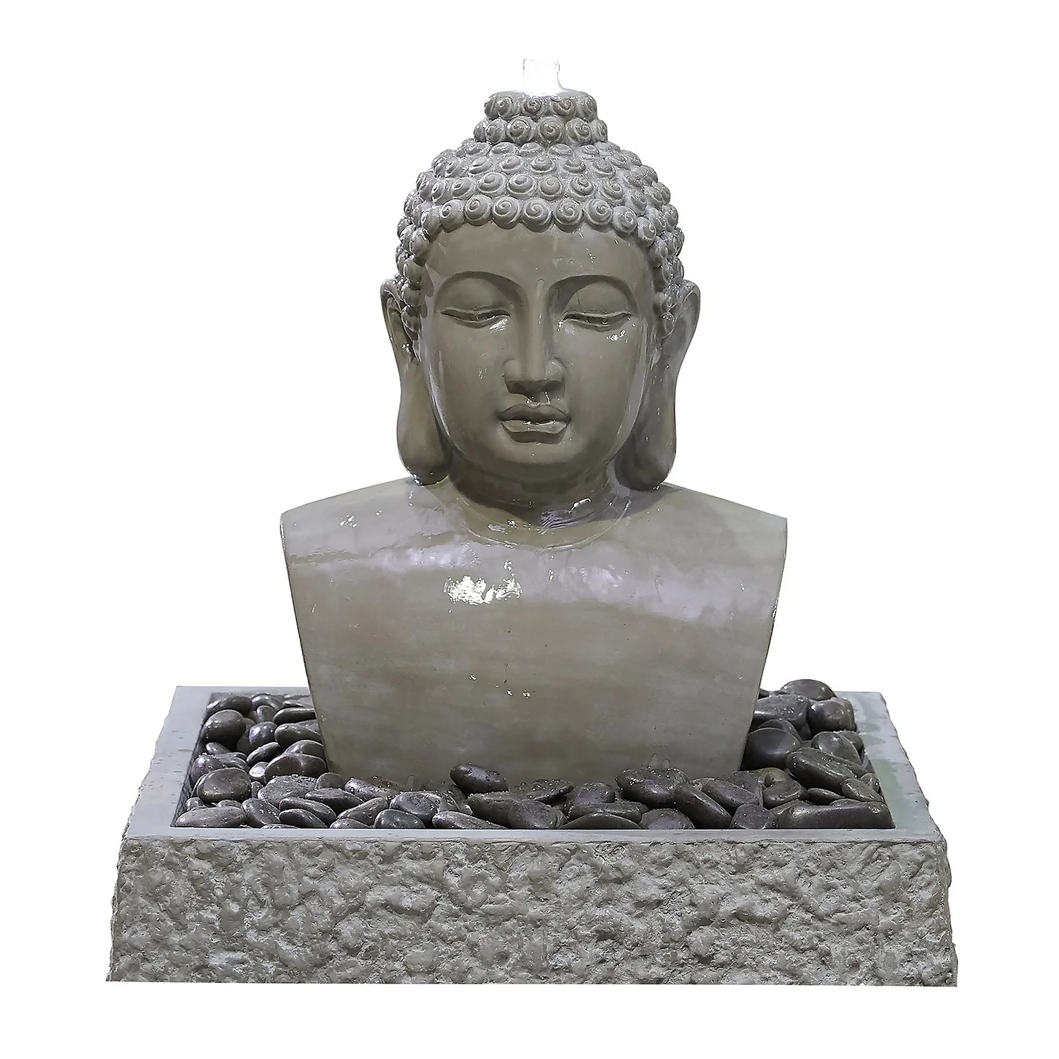 Stylish Fountain Lotus Buddha Water Feature With LEDs